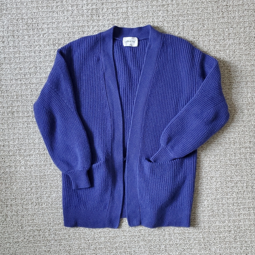 ✅ Aritzia Wilfred Free Unwind Cardigan, Purple (XXS)